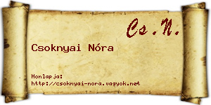Csoknyai Nóra névjegykártya